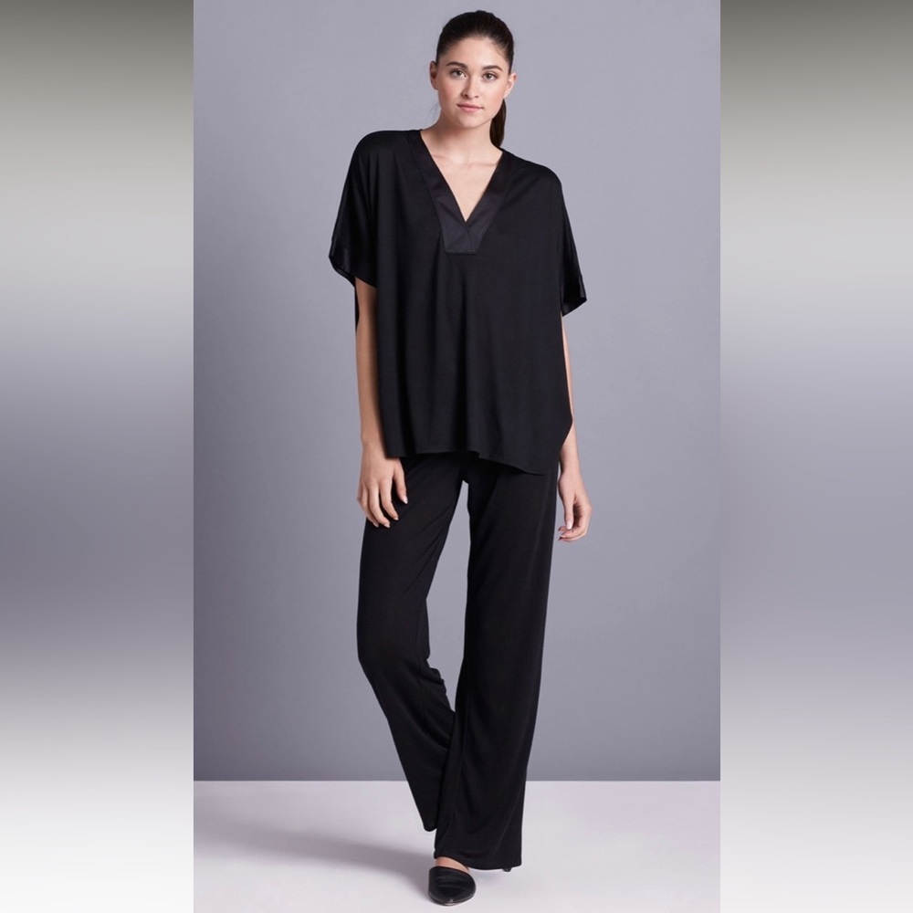 NEW NATORI CONGO DOLMAN KIMONO BLACK 2PC PJ SET - Picture 3 of 14